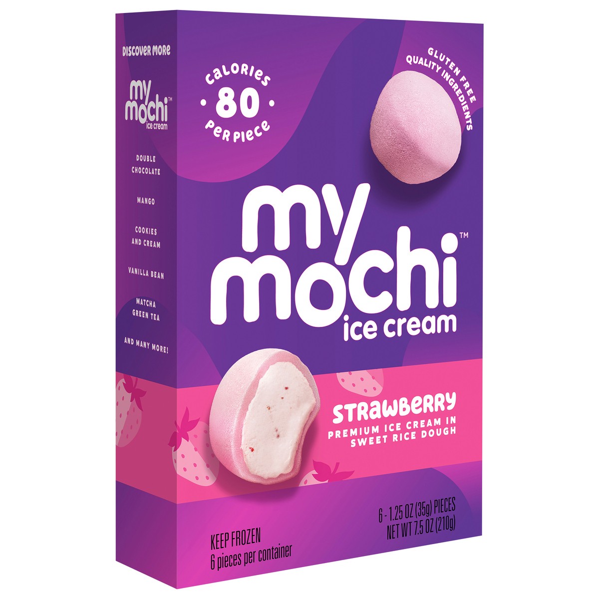 slide 9 of 14, My/Mochi Ice Cream Strawberry, 6CT, 6 ct