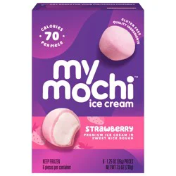 My/Mo Mochi Ice Cream Strawberry, 6 ct