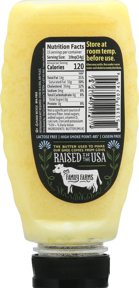 slide 9 of 9, Vital Farms Ghee Original Butter 7.5 oz, 7.5 oz