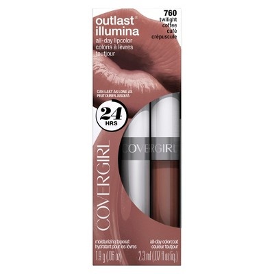 slide 1 of 4, Covergirl Outlast Longwear Lipstick 760 Twilight Coffee, 1 ct