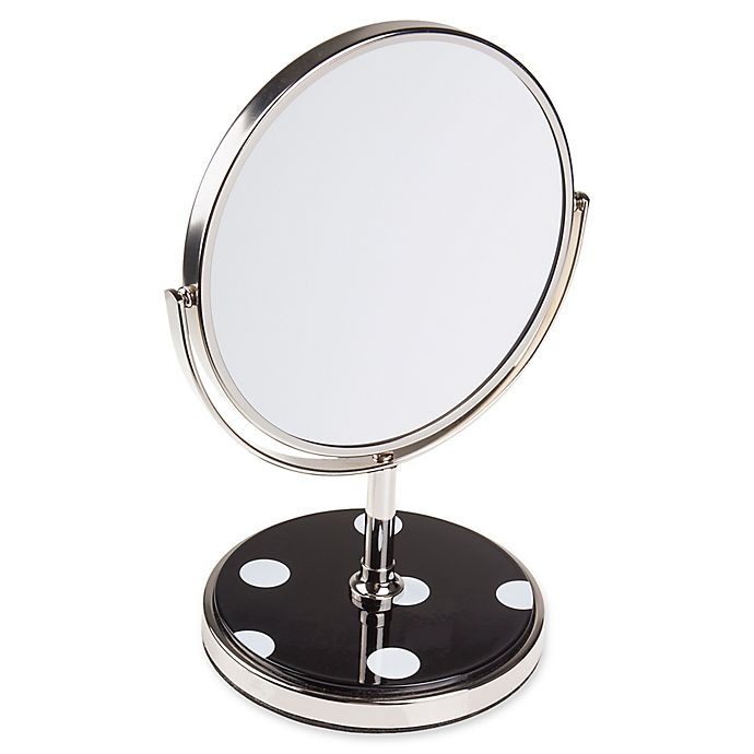 slide 1 of 1, Kate Spade New York Deco Dot Vanity Mirror - Black, 1 ct