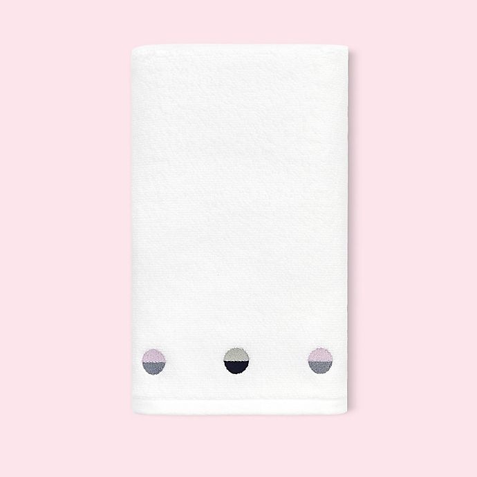 slide 2 of 2, Kate Spade New York Half Dot Fingertip Towel - White, 1 ct