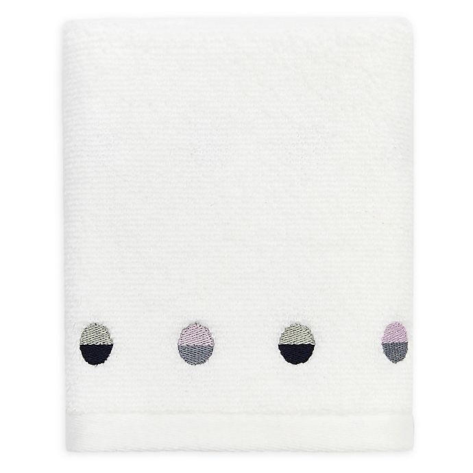 slide 1 of 2, Kate Spade New York Half Dot Fingertip Towel - White, 1 ct