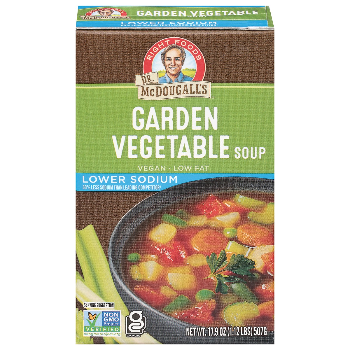 slide 1 of 9, Dr. McDougall's Garden Vegetable Soup 17.9 oz, 17.9 oz