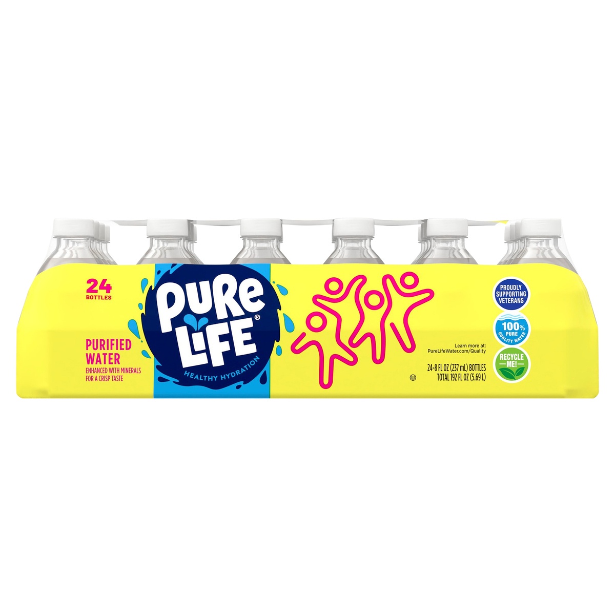 slide 1 of 1, Purified Water Nestlé Pure Life Bottles, 24 ct; 8 fl oz