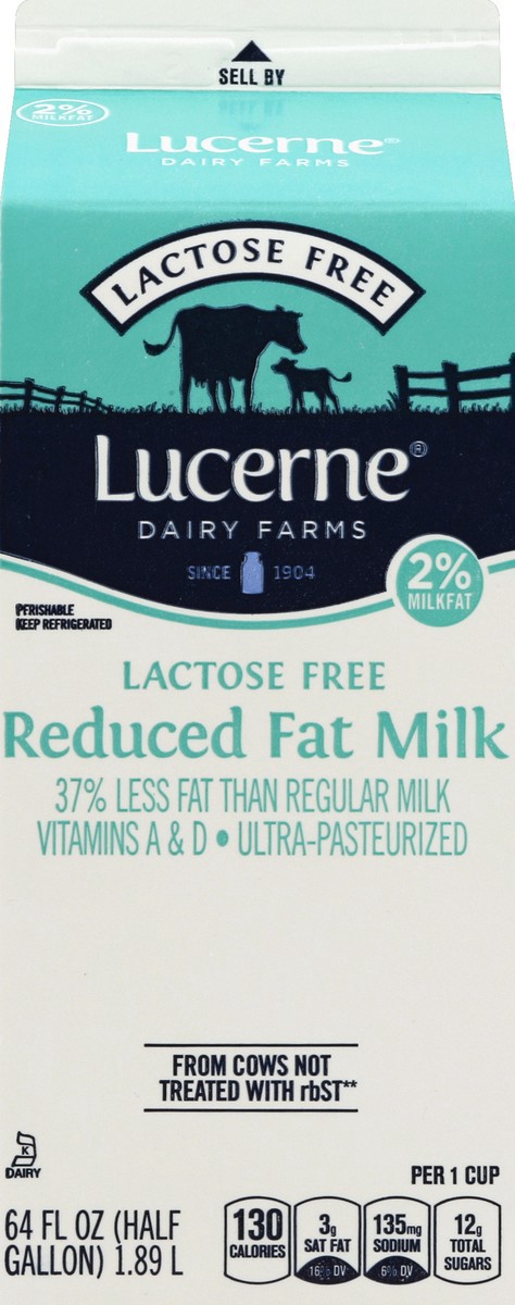 slide 4 of 7, Lucerne Dairy Farms Lucerne Milk Reduced Fat Lactose Free - 64 Fl. Oz., 64 fl oz