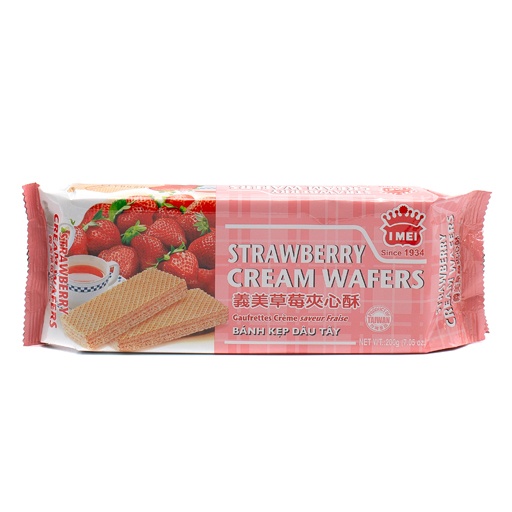 slide 1 of 1, I Mei Cream Wafer Strawberry Flavor, 200 gram