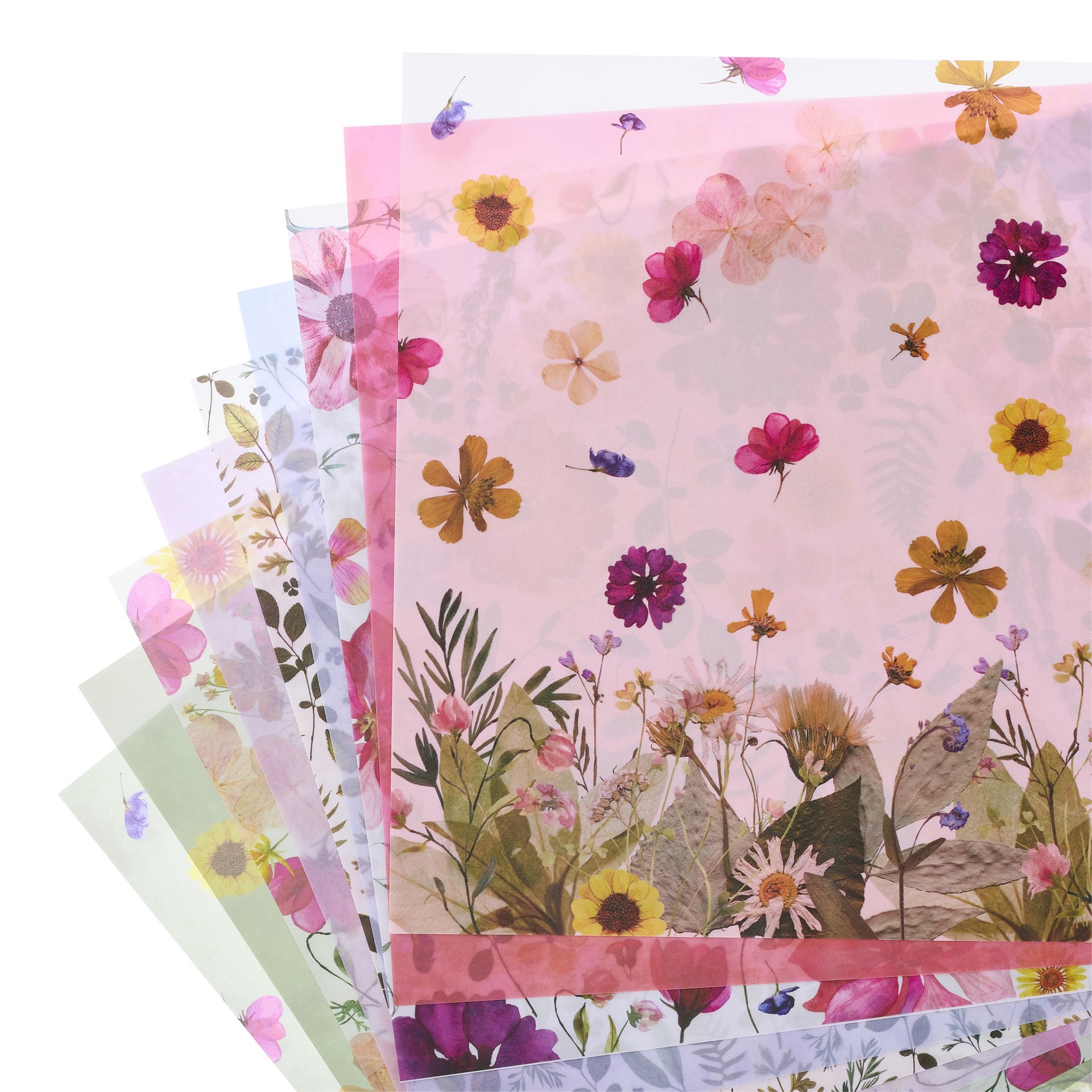 slide 5 of 5, 12" X 12" Colorful Vellum Paper Pad By Recollections, 20 Sheets, 12 in x 12 in