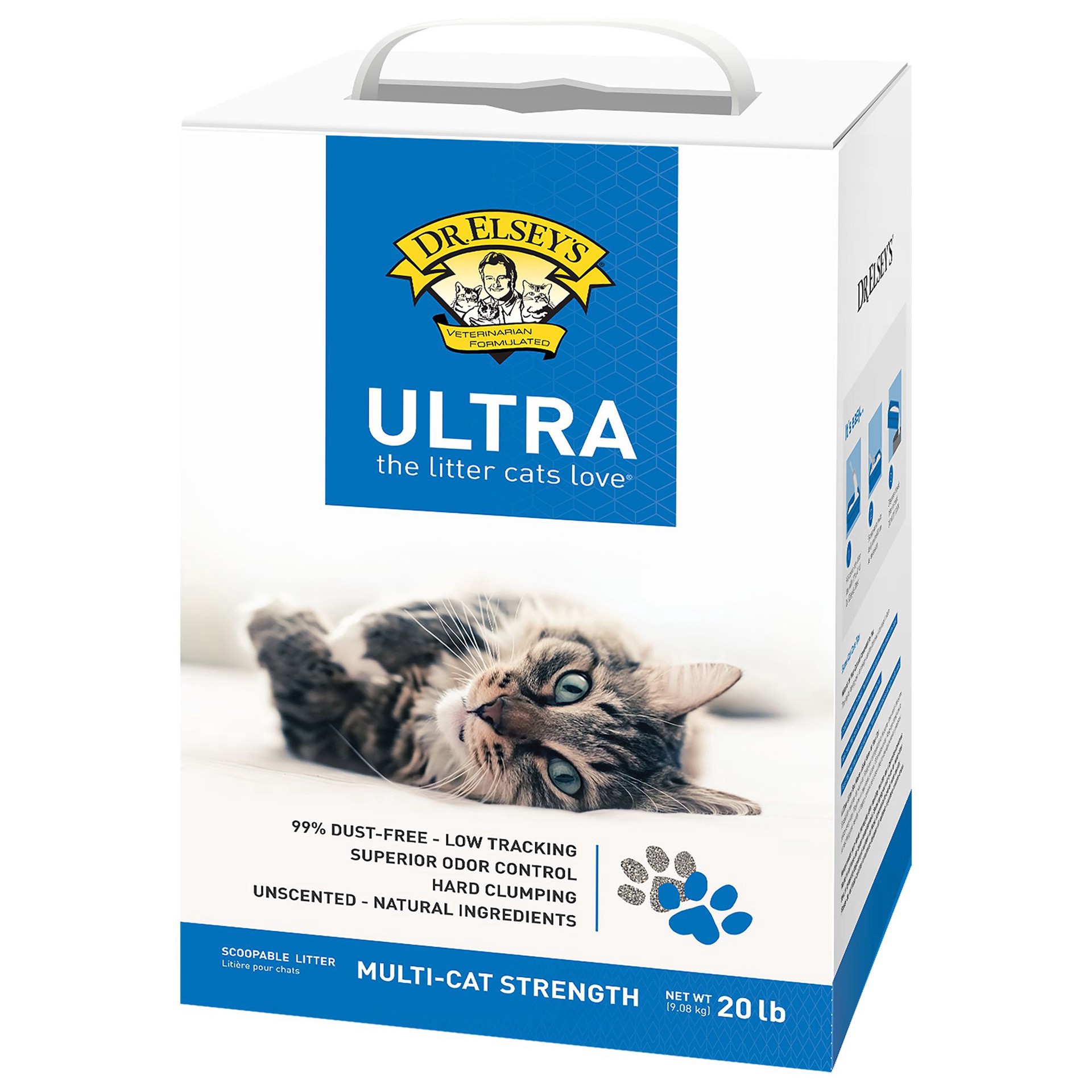 slide 1 of 1, Dr. Elsey's Ultra Clumping Clay Multi-Cat Litter, 20 lbs., 20 lb