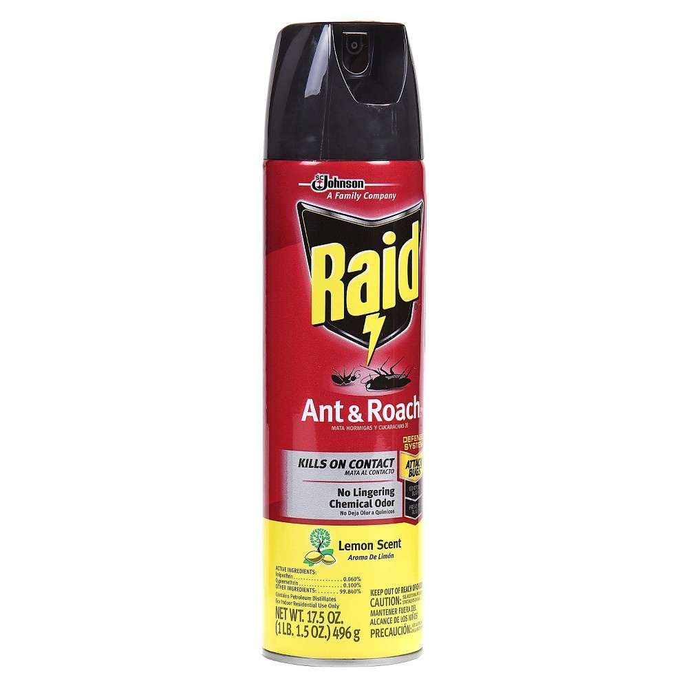 slide 3 of 3, Raid Ant & Roach Killer 26 Lemon Scent, 17.5 oz