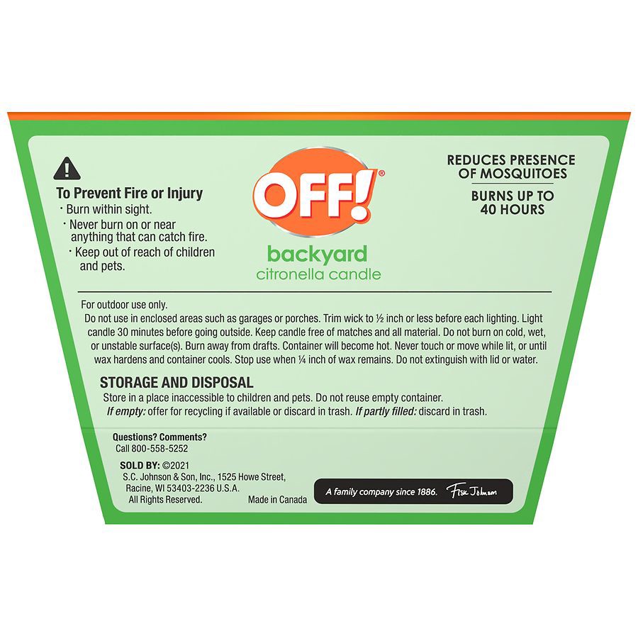 slide 4 of 5, OFF! Scented Citronella Candle, Backyard Outdoor Candle, 18 oz, 1 ct, 18 oz