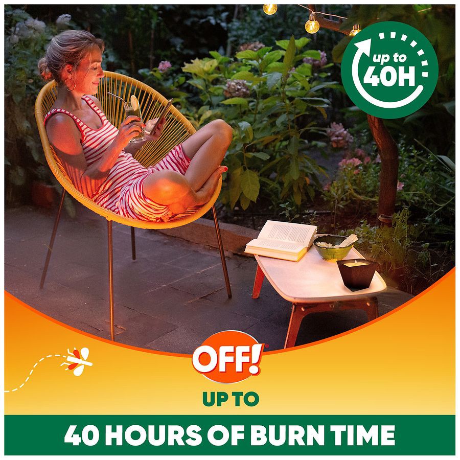 slide 3 of 5, OFF! Scented Citronella Candle, Backyard Outdoor Candle, 18 oz, 1 ct, 18 oz