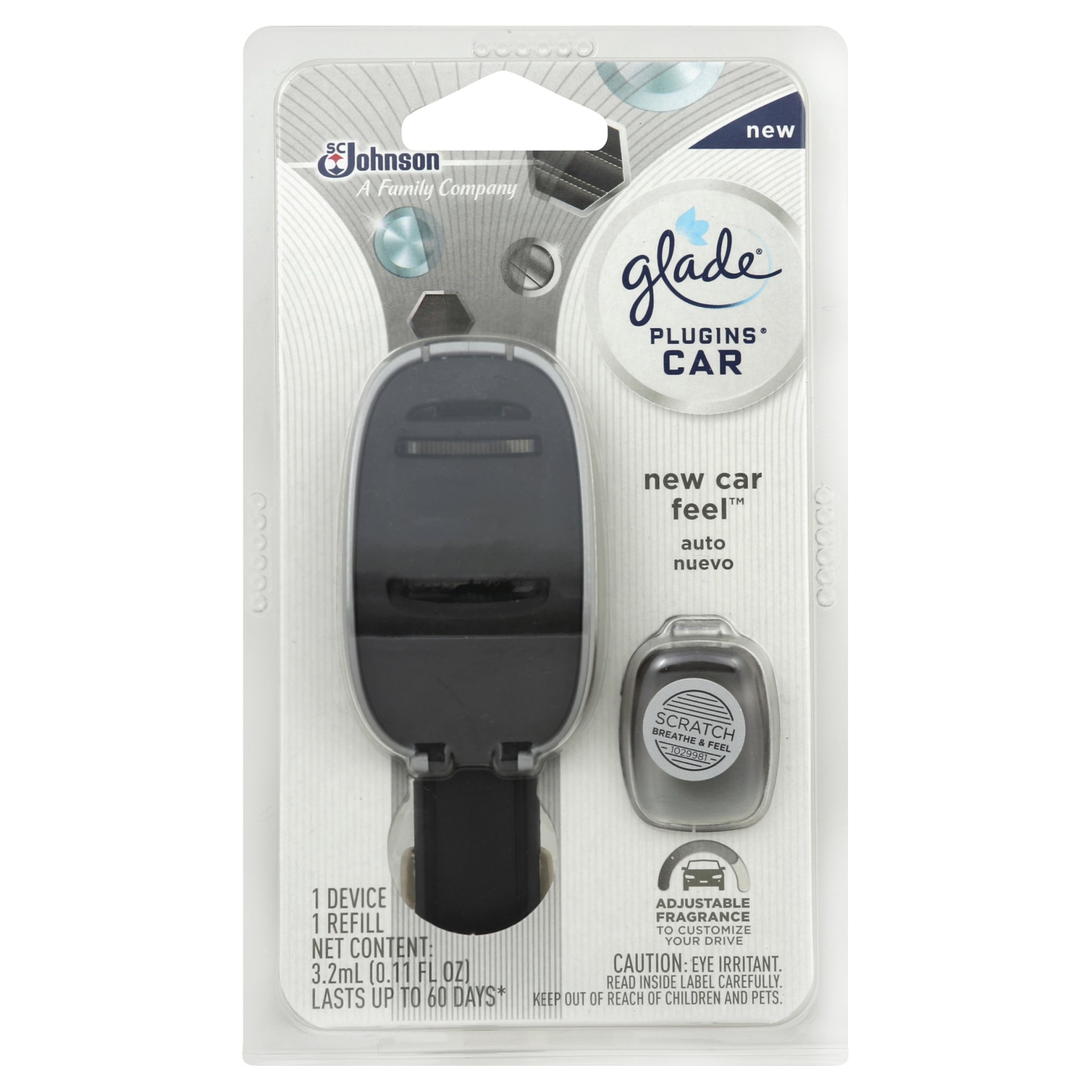 slide 1 of 4, Glade Car Starter Kit New Car Feel, 11 fl oz