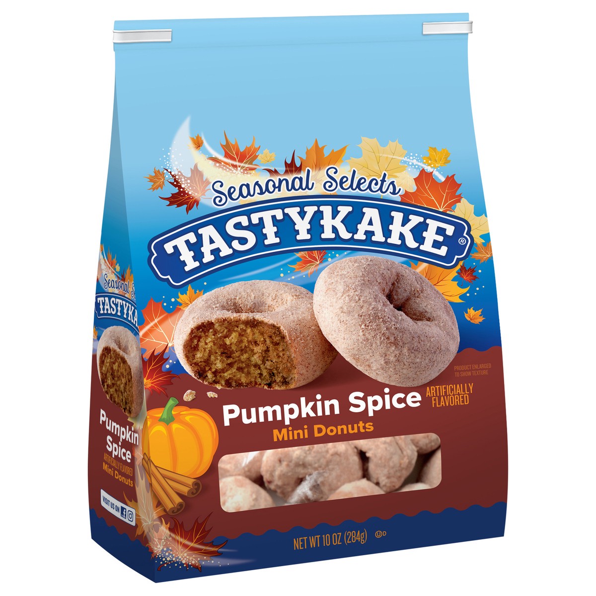 slide 11 of 14, Tastykake Pumpkin Spice Mini Donuts 10 oz. Bag, 10 oz