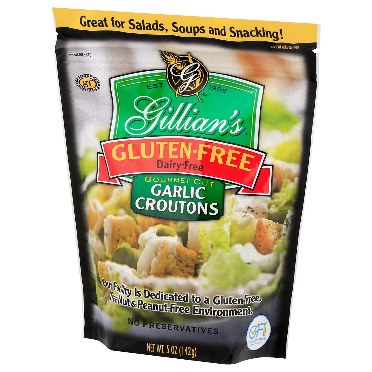 slide 3 of 9, Gillian's Gourmet Cut Garlic Croutons 5 oz, 5 oz