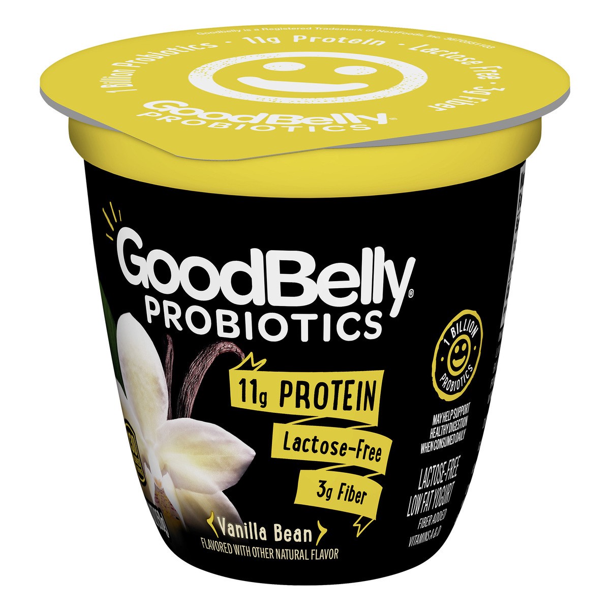 slide 3 of 9, GoodBelly Probiotics Lactose Free Low Fat Vanilla Bean Yogurt 5.3 oz, 5.3 oz