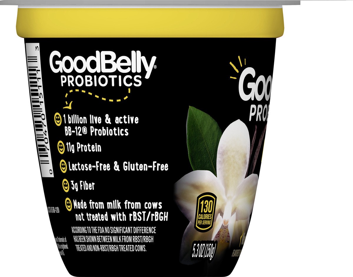 slide 7 of 9, GoodBelly Probiotics Lactose Free Low Fat Vanilla Bean Yogurt 5.3 oz, 5.3 oz