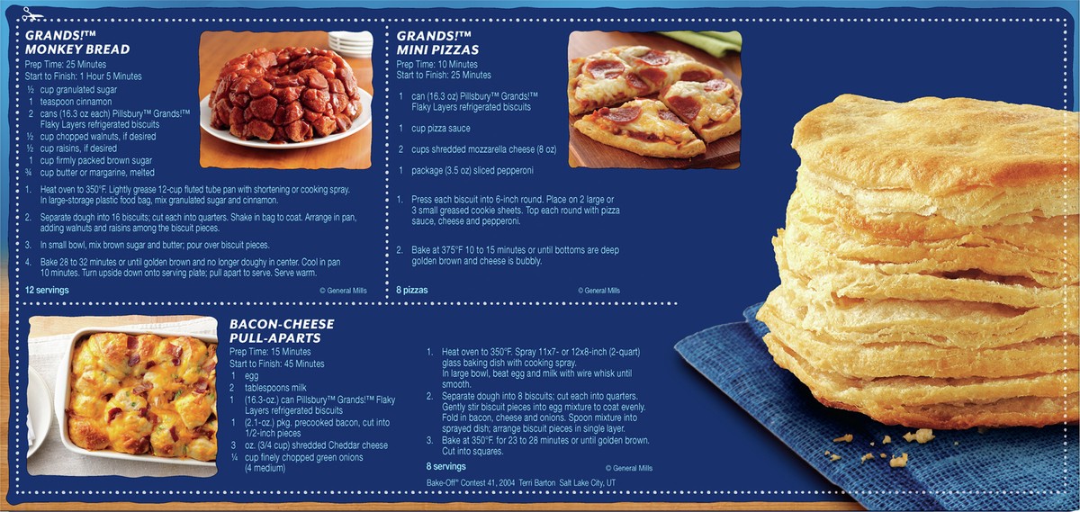 slide 11 of 11, Grands! Flaky Layers Biscuits, 32 Biscuits, 65.2 oz, 4 ct