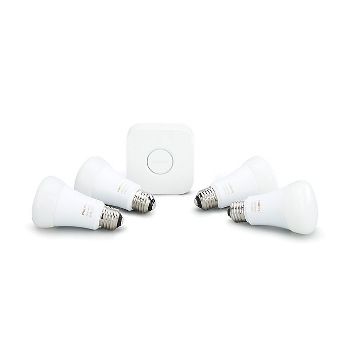 slide 2 of 4, Philips Hue A19 Starter Kit- 3Rd Generation White LED - 4 Bulb Pack, 1 ct