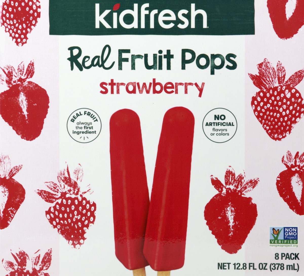 slide 13 of 13, Kidfresh 8 Pack Strawberry Fruit Pops 8 ea, 8 ct