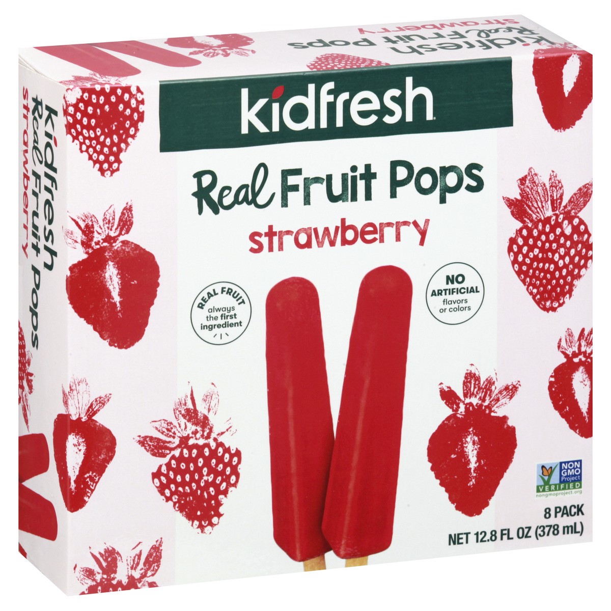 slide 7 of 13, Kidfresh 8 Pack Strawberry Fruit Pops 8 ea, 8 ct