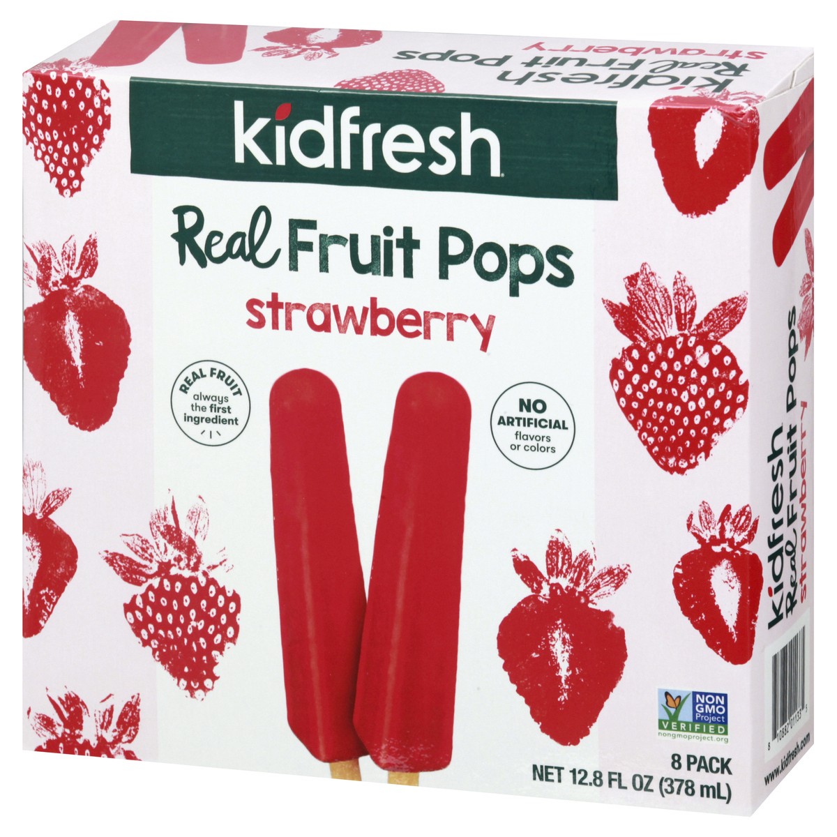 slide 2 of 13, Kidfresh 8 Pack Strawberry Fruit Pops 8 ea, 8 ct