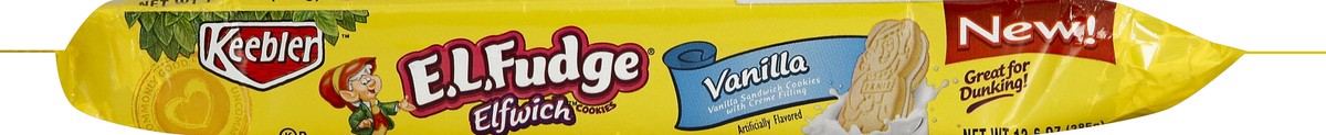 slide 4 of 6, Keebler E.L. Fudge Elfwich Cookies Vanilla, 13.6 oz
