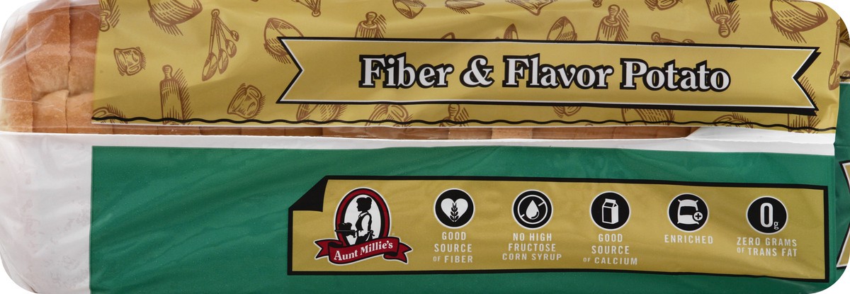 slide 6 of 9, Aunt Millie's Fiber & Flavor Potato Bread, 22 oz, 22 oz