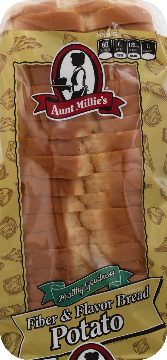 slide 9 of 9, Aunt Millie's Fiber & Flavor Potato Bread, 22 oz, 22 oz