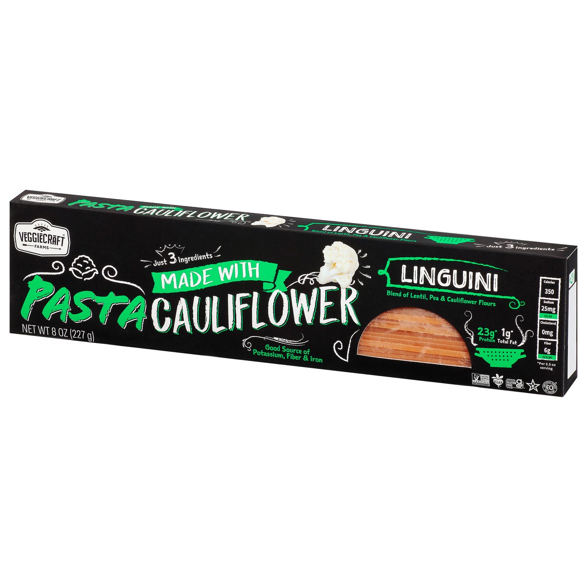 slide 9 of 13, Veggiecraft Farms Veggie Craft Pasta Linguini Cauliflower - 8 Oz., 8 oz