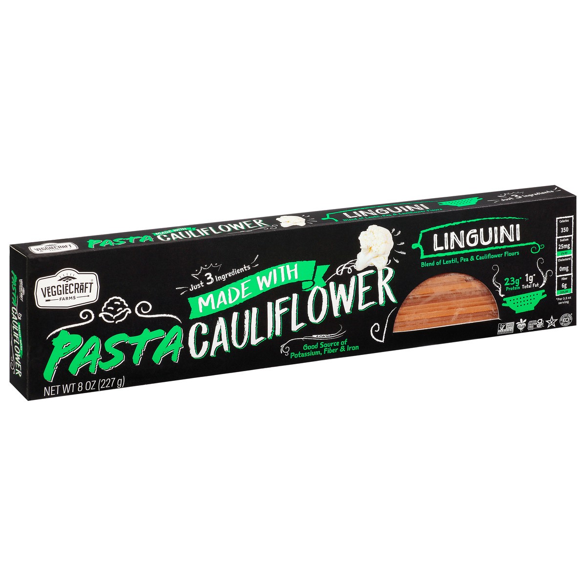 slide 10 of 13, Veggiecraft Farms Veggie Craft Pasta Linguini Cauliflower - 8 Oz., 8 oz