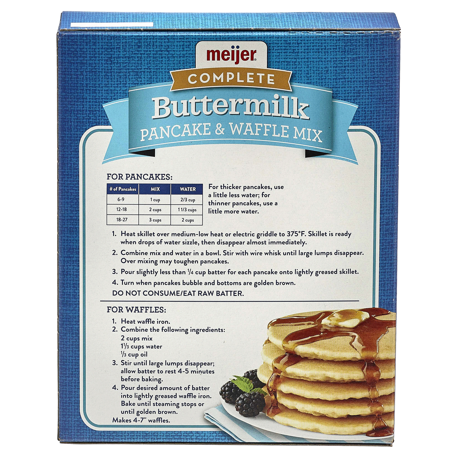 slide 4 of 9, Meijer Buttermilk Pancake & Waffle Mix, 32 oz