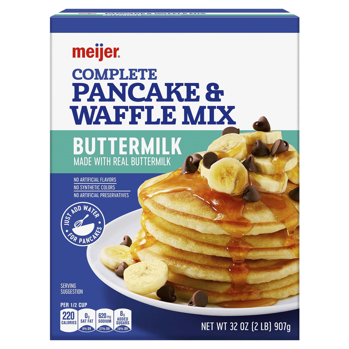 slide 1 of 9, Meijer Buttermilk Pancake & Waffle Mix, 32 oz