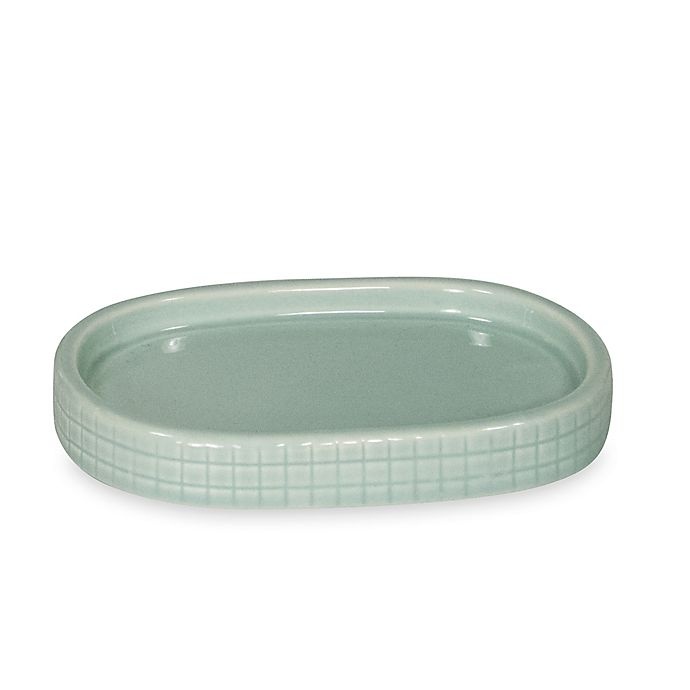 slide 1 of 2, DKNY Fine Grid Soap Dish - Aqua, 1 ct