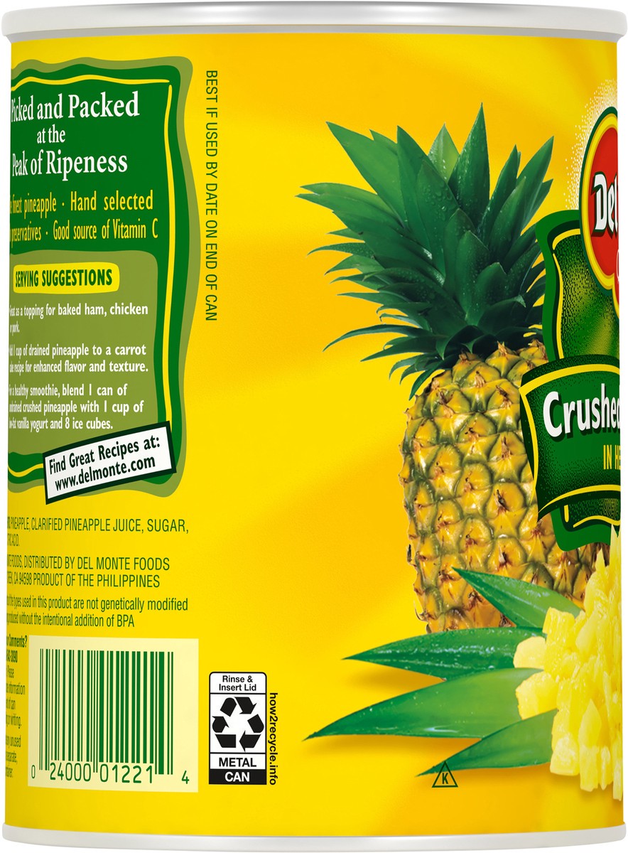 slide 7 of 7, Del Monte Crushed Pineapple In Heavy Syrup 20 oz Can, 20 oz