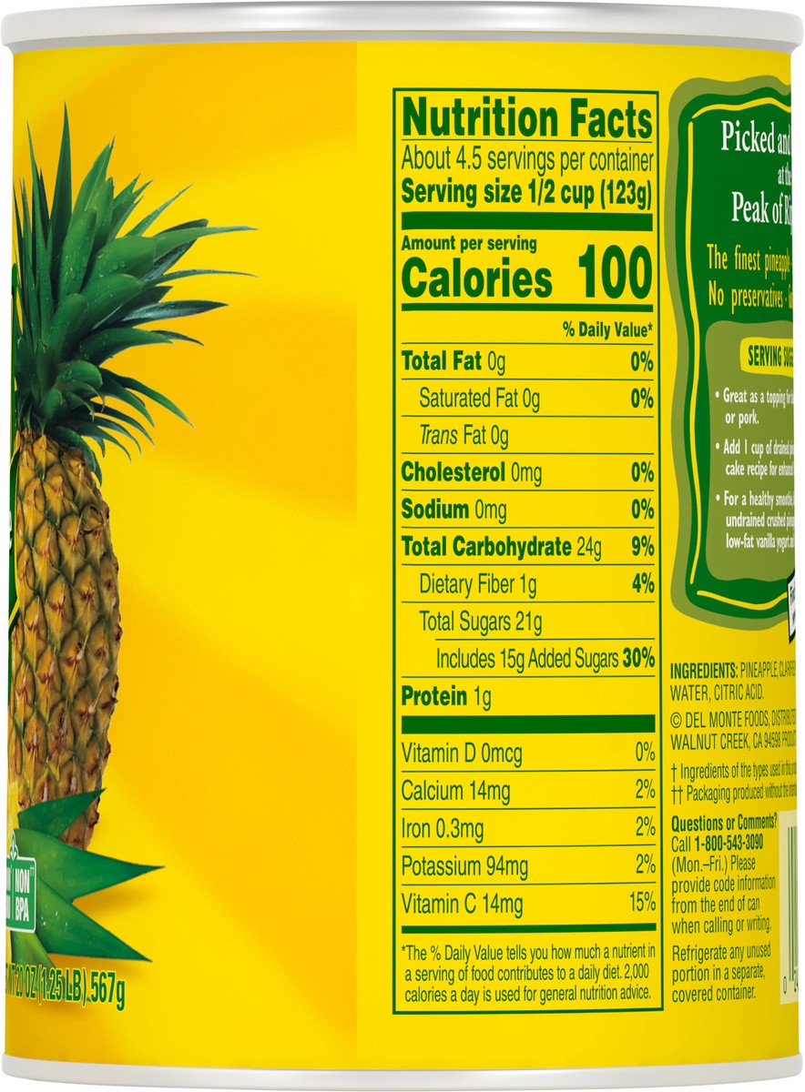 slide 2 of 7, Del Monte Crushed Pineapple In Heavy Syrup 20 oz Can, 20 oz