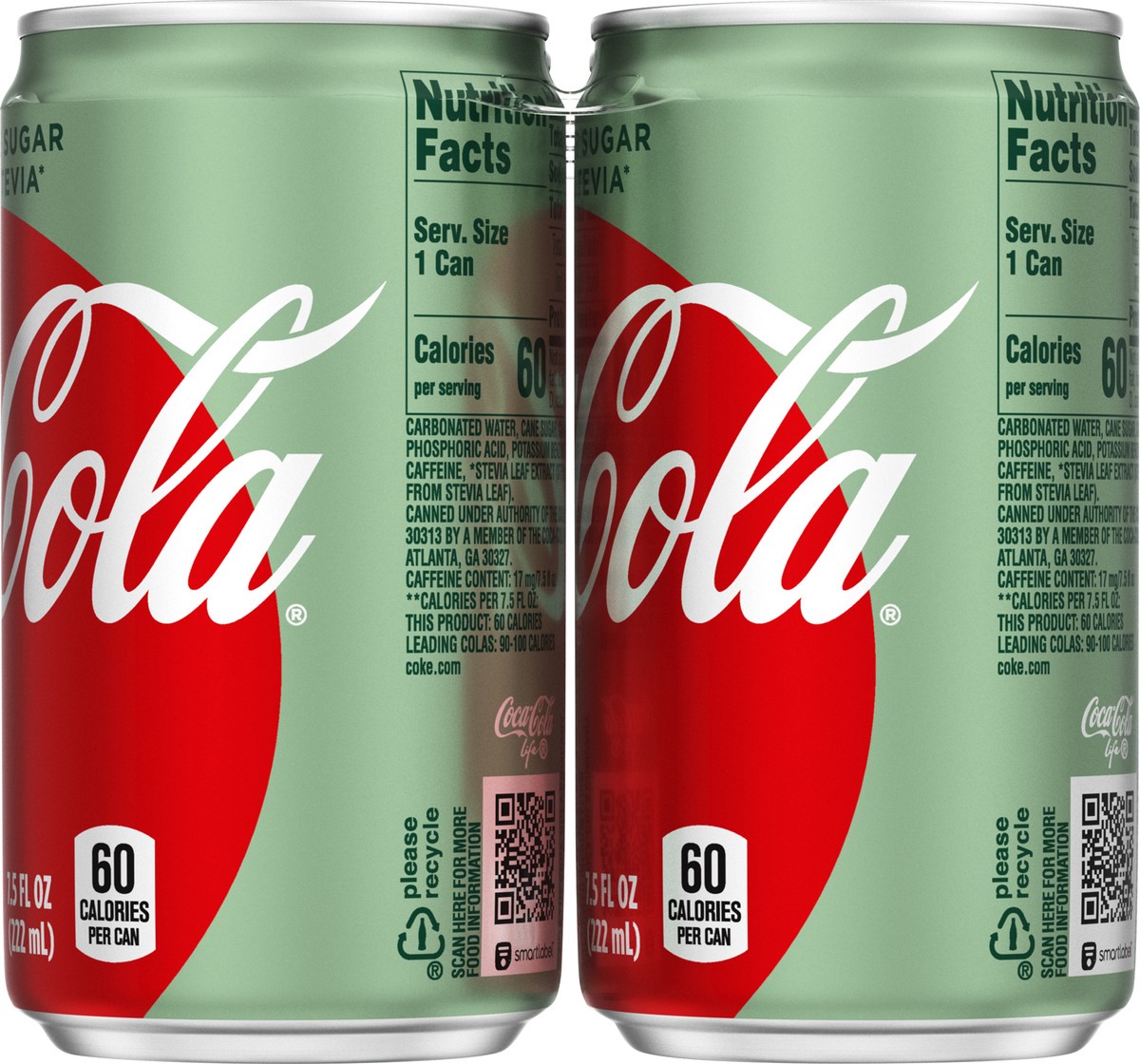 slide 4 of 7, Coca-Cola Life Soda Soft Drink, 7.5 fl oz, 6 Pack, 6 ct; 7.5 fl oz