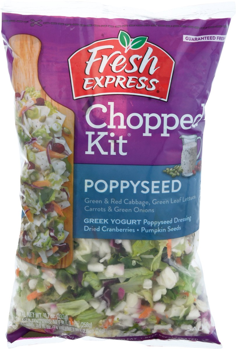slide 1 of 9, Fresh Express Poppyseed Chopped Salad Kit, 12.5 oz