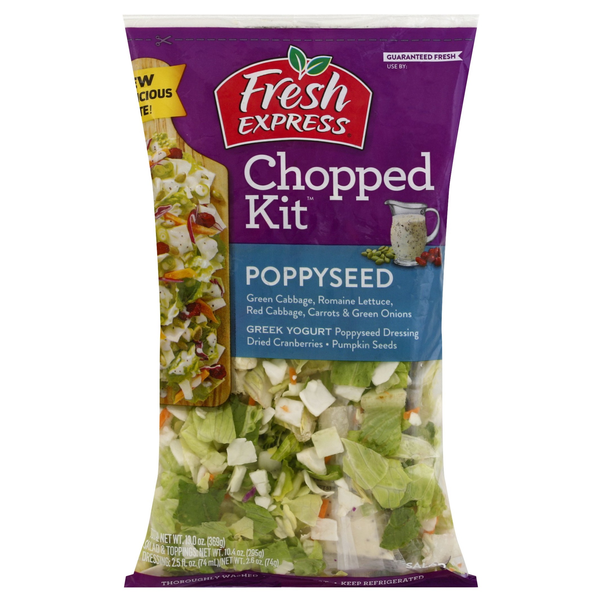 slide 1 of 1, Fresh Express Poppyseed Chopped Salad Kit, 13 oz