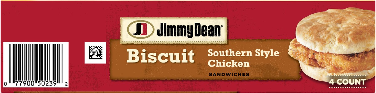 slide 8 of 8, Jimmy Dean Biscuit Breakfast Sandwiches with Southern-Style Chicken, Frozen, 4 Count, 4 ct