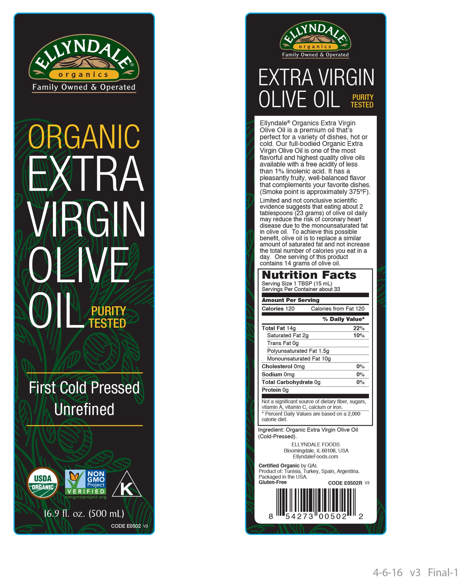 slide 3 of 3, NOW Natural Foods Extra Virgin Olive Oil 16.9 oz, 17 oz