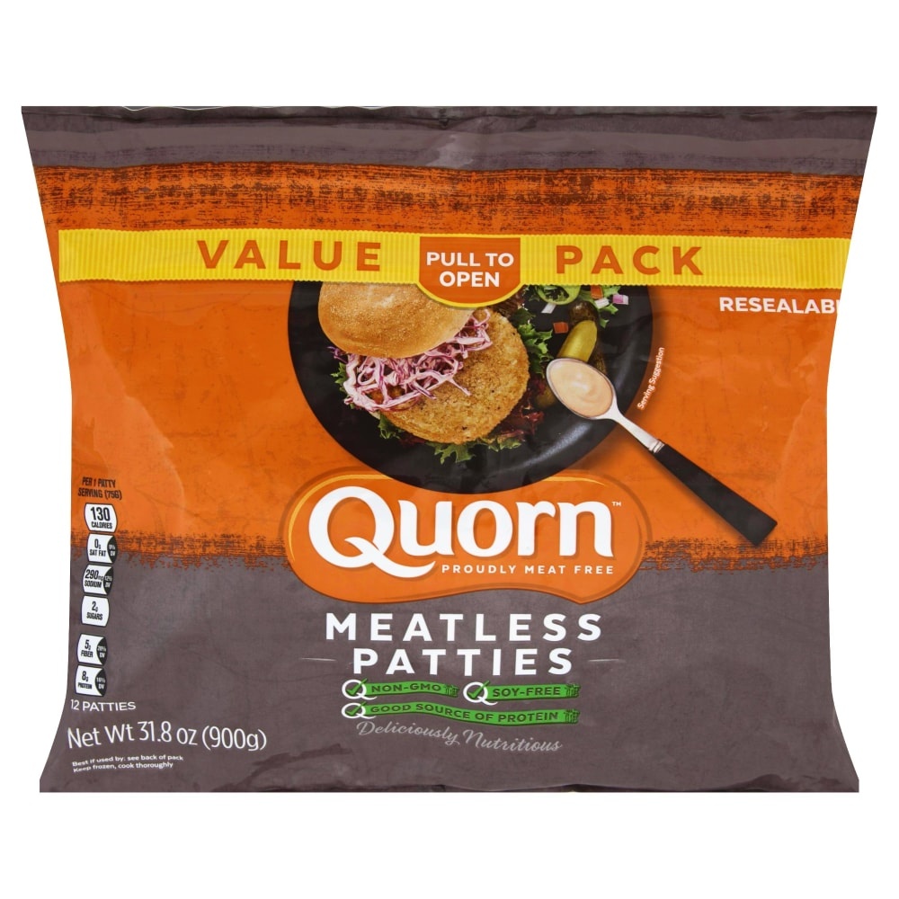 slide 1 of 1, Quorn Meatless Patties Value Pack, 32 oz