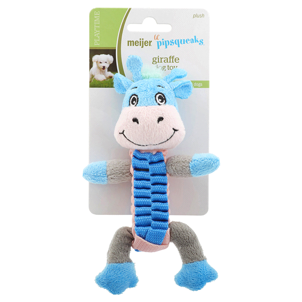 slide 1 of 1, Meijer Lil Pipsqueaks Giraffe Dog Toy, 1 ct