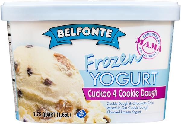 slide 1 of 1, Belfonte Cuckoo 4 Cookie Dough Frozen Yogurt, 56 oz