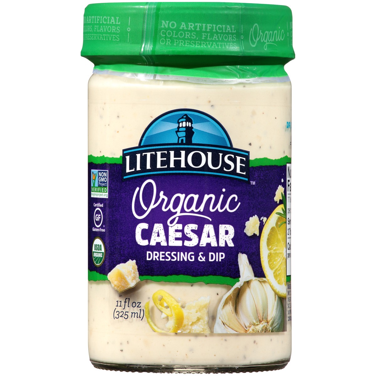 slide 4 of 7, Litehouse Organic Caesar Dressing & Dip 11 fl oz Glass Jar, 11 fl oz