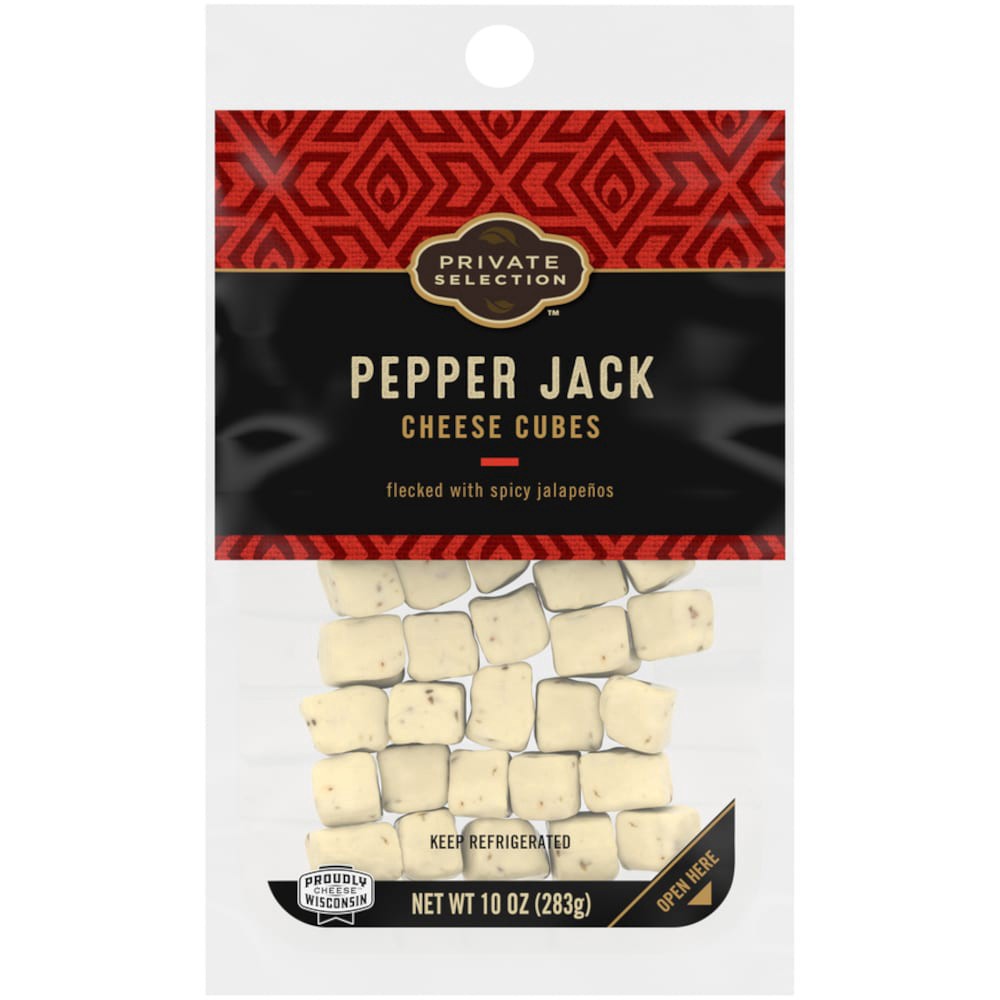 slide 2 of 2, Private Selection Pepper Jack Cheese Cubes, 10 oz