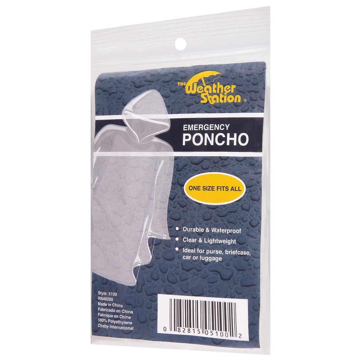 slide 9 of 9, The Weather Station Emergency Poncho One Size Fits All, 1 ct