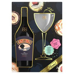 Bailey's Original Irish Cream Liqueur Holiday Gift Set with Dessert Glass, 750 mL