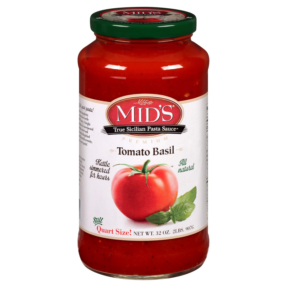 slide 10 of 12, Mid's Quart Size Tomato Basil Pasta Sauce 32 oz, 32 oz