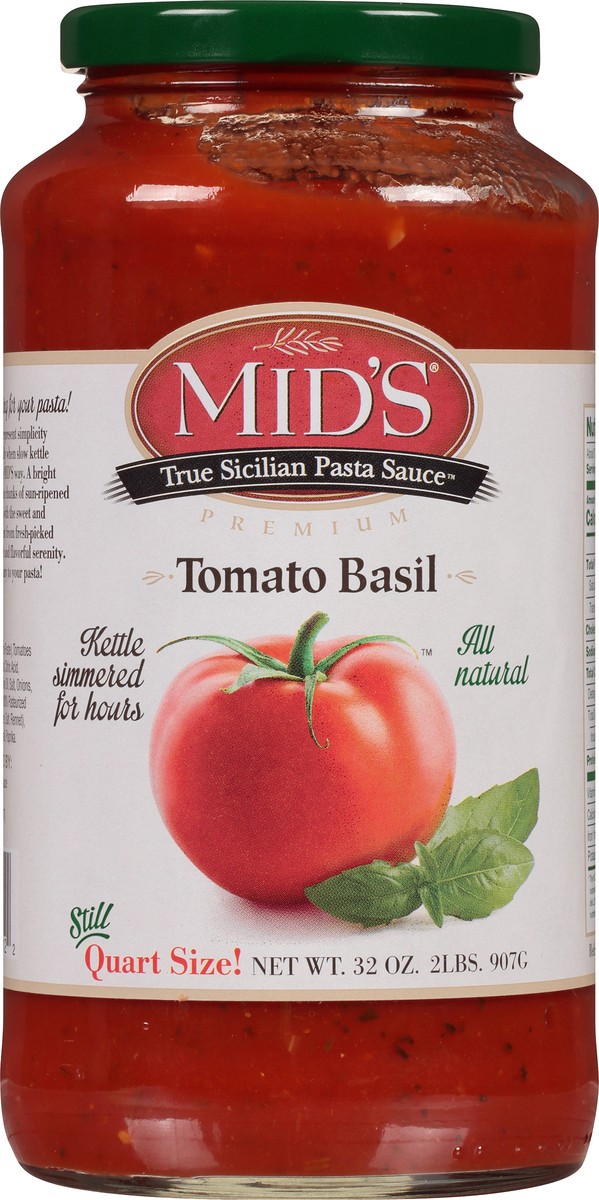 slide 12 of 12, Mid's Quart Size Tomato Basil Pasta Sauce 32 oz, 32 oz